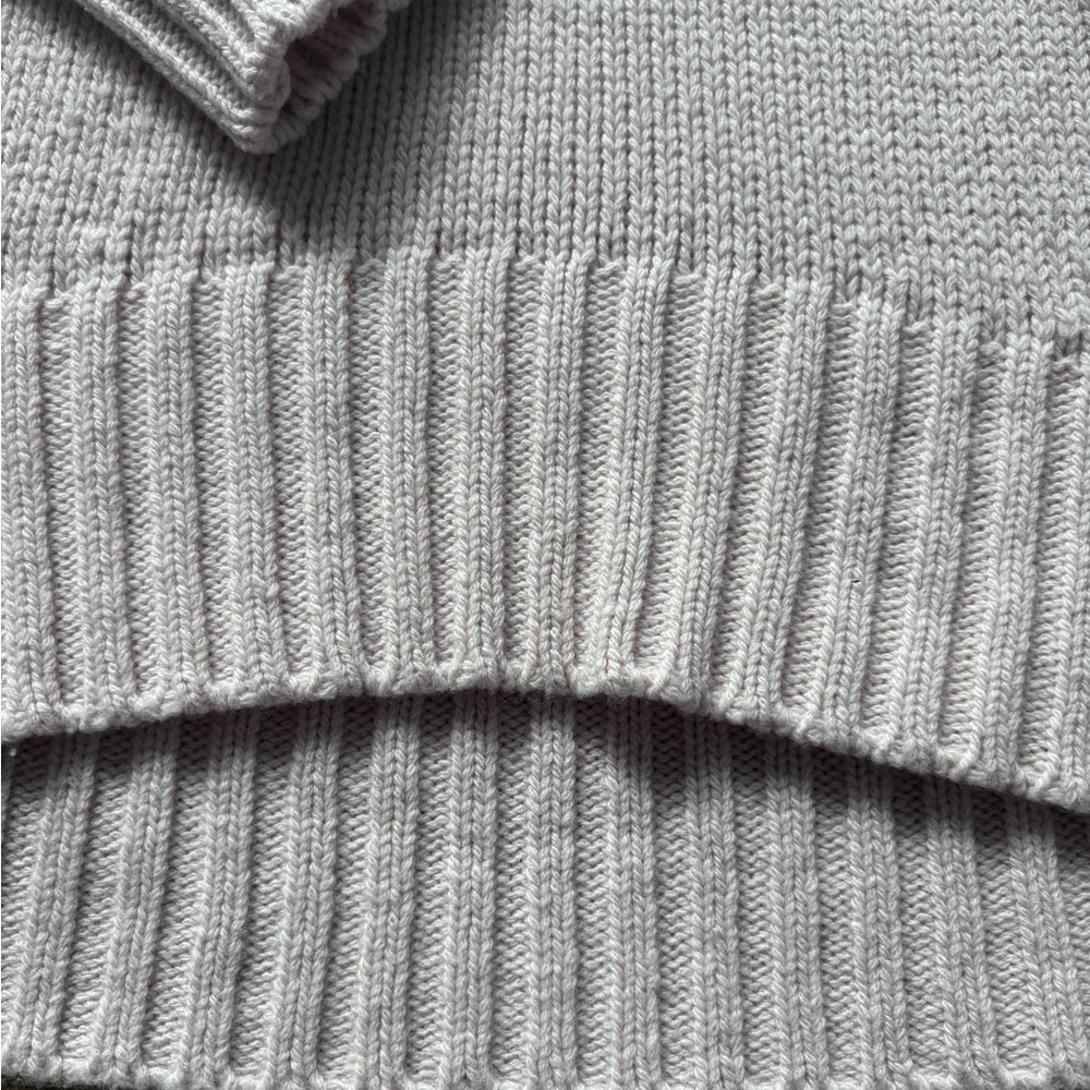 G Label by Goop - Lavender Chunky Crewneck Sweater, XS - Picture 3 of 6